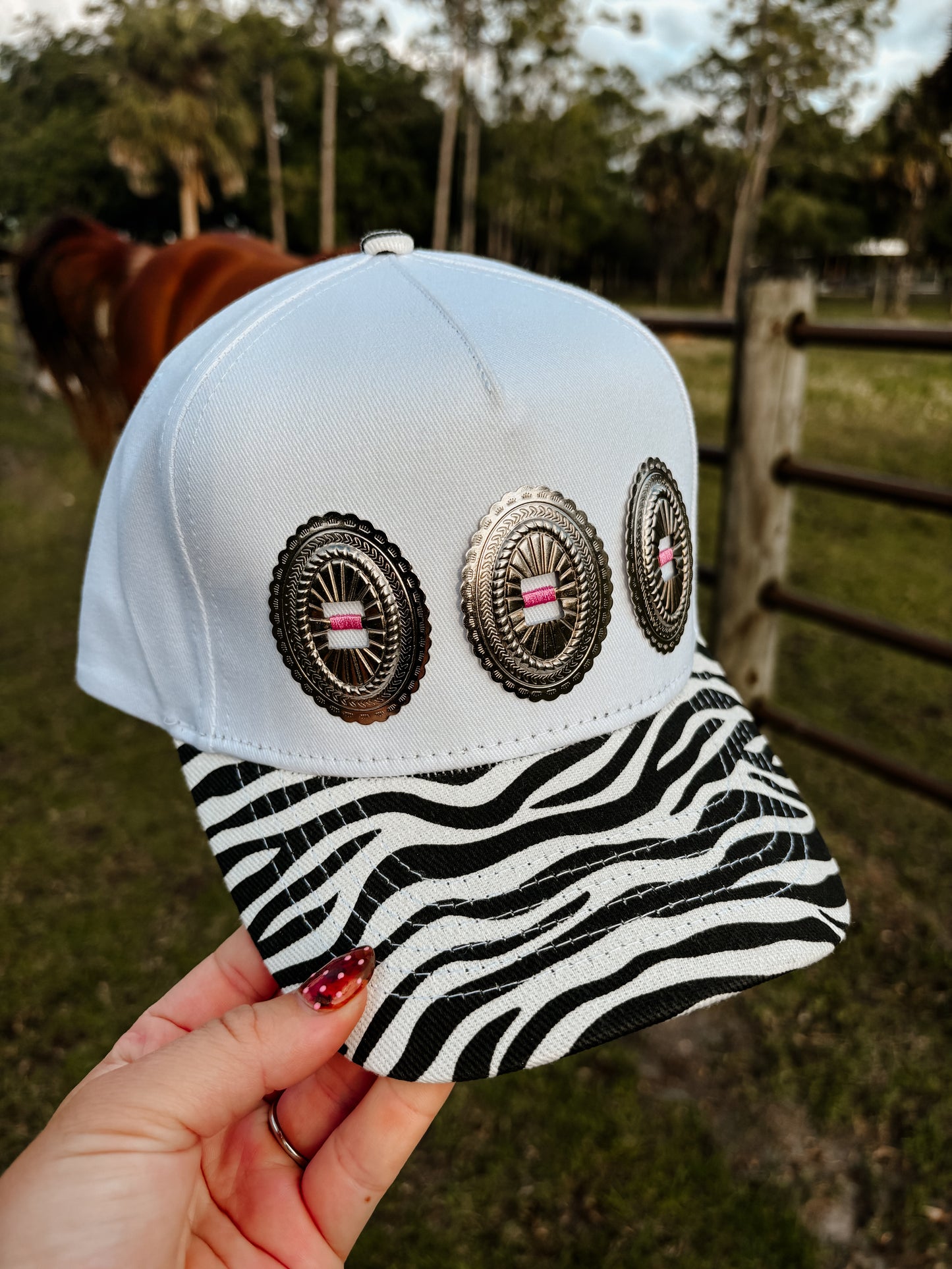 #28 Zebra Concho Hat
