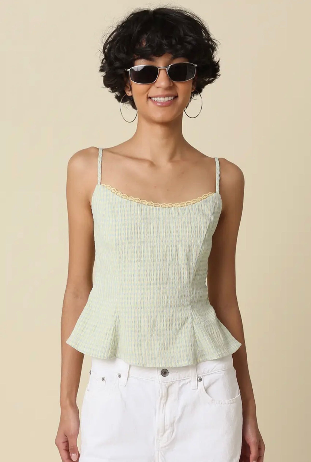 The Gingham Peplum Top