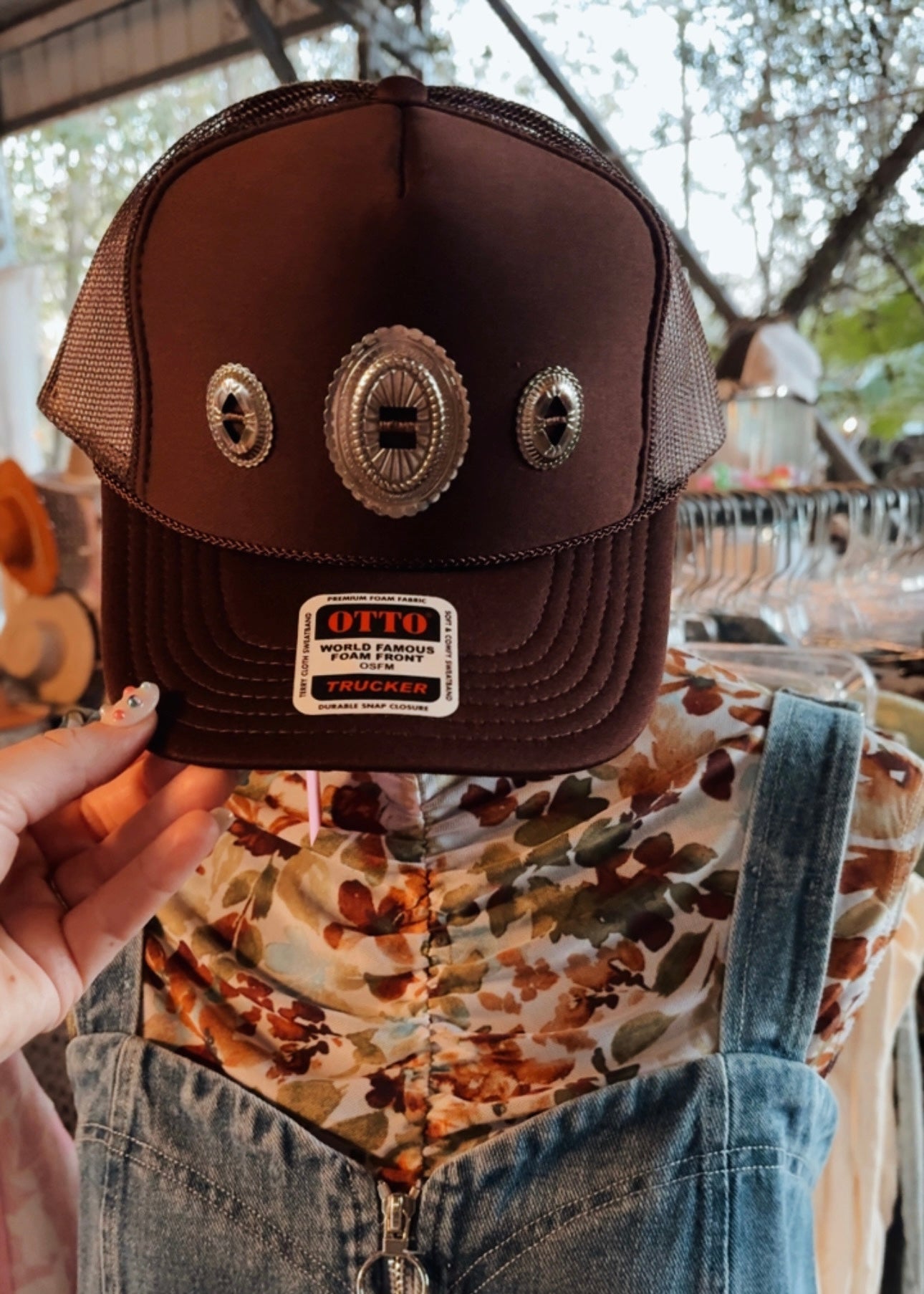 #13 Brown Concho Hat