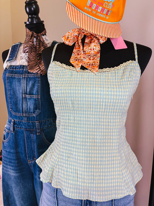 The Gingham Peplum Top