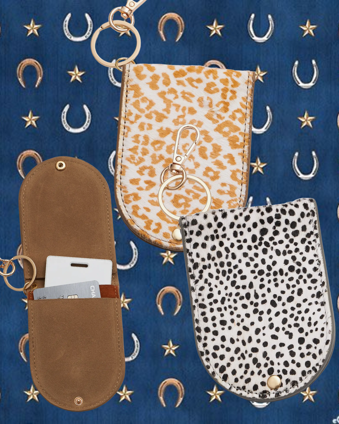 Animal Print Card Keychains