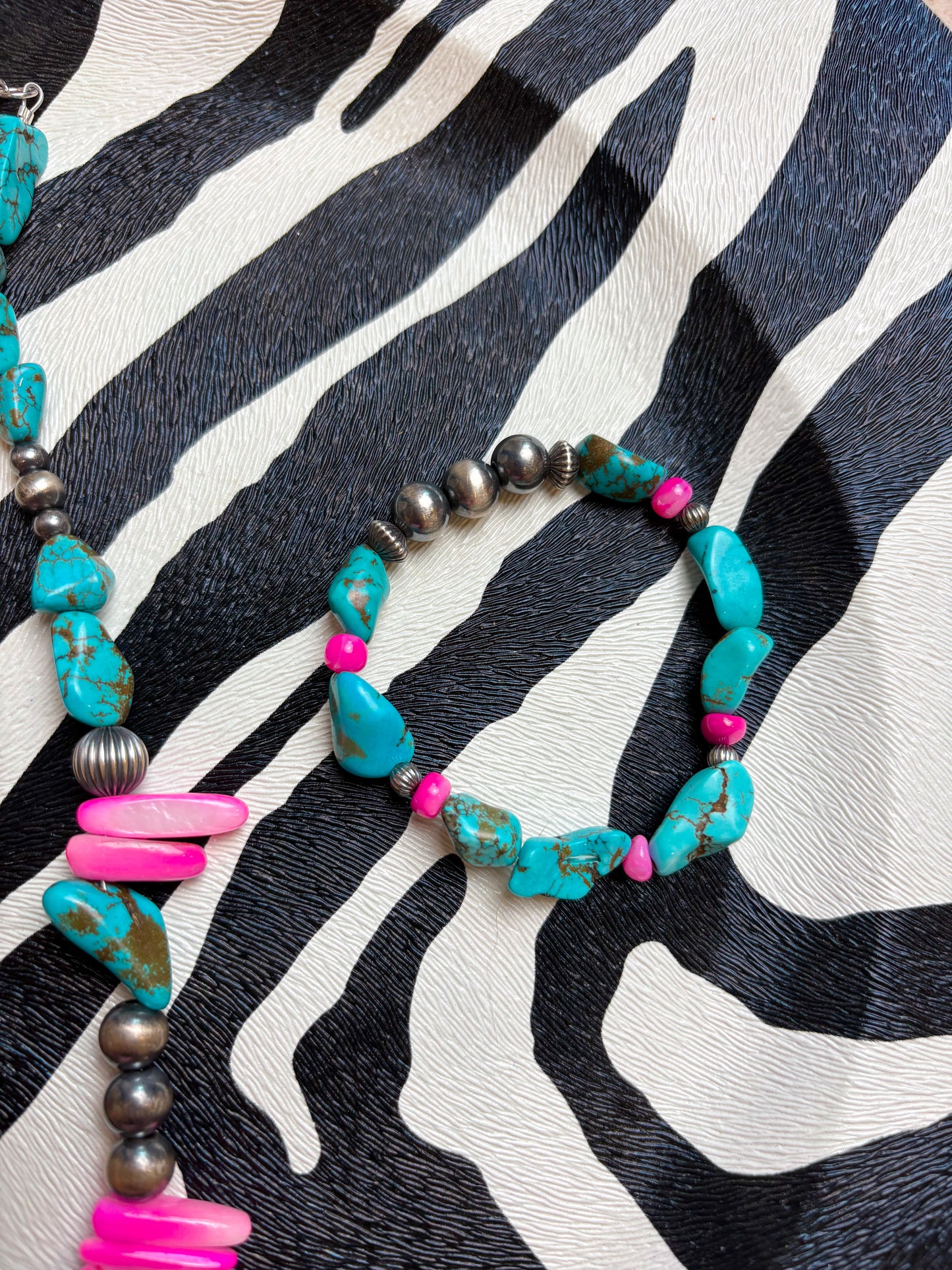 Pink & Turq Bracelet - small
