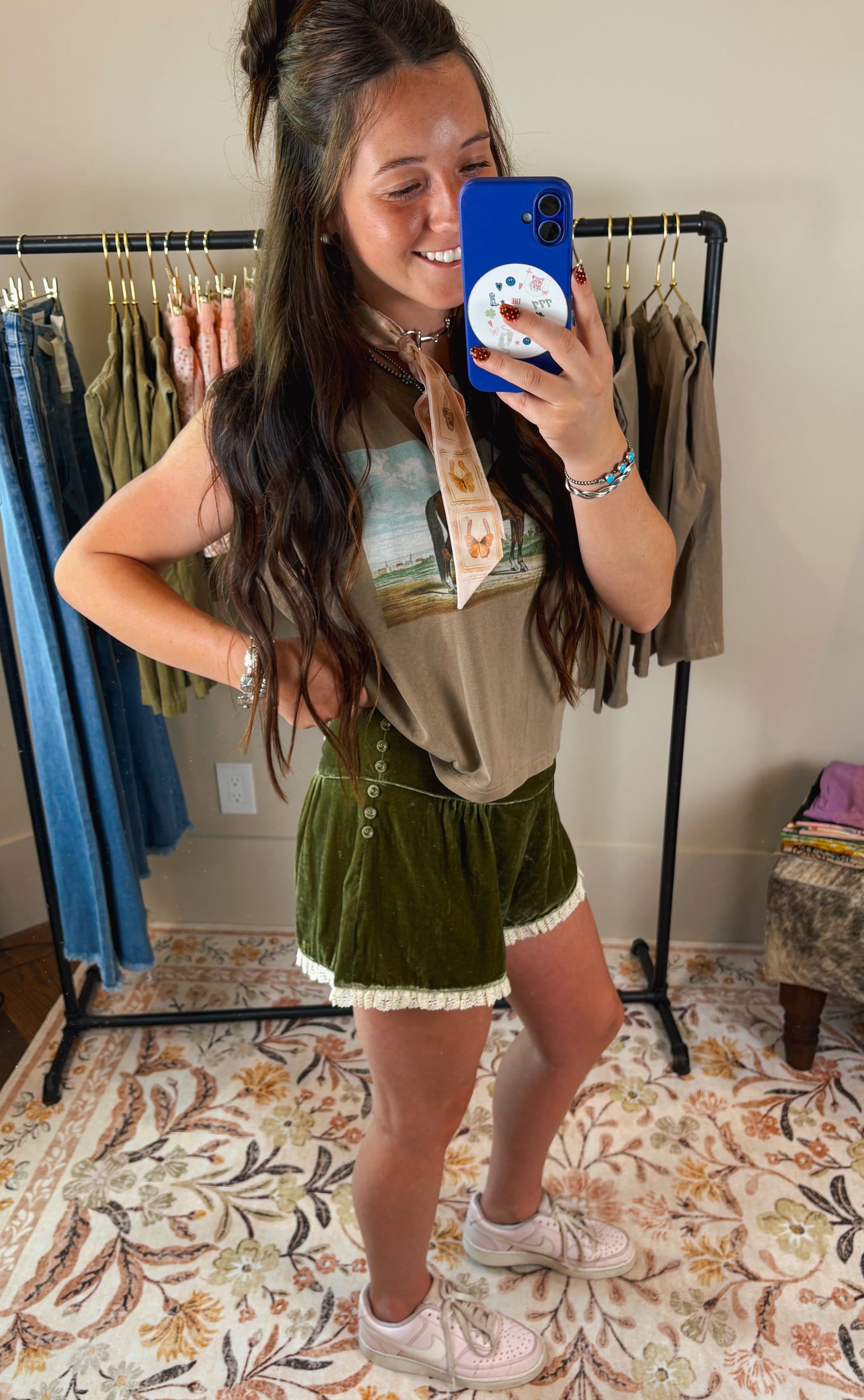 The Green Velvet Shorts