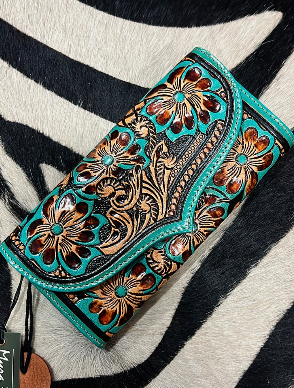 The Turquoise Floral Wallet