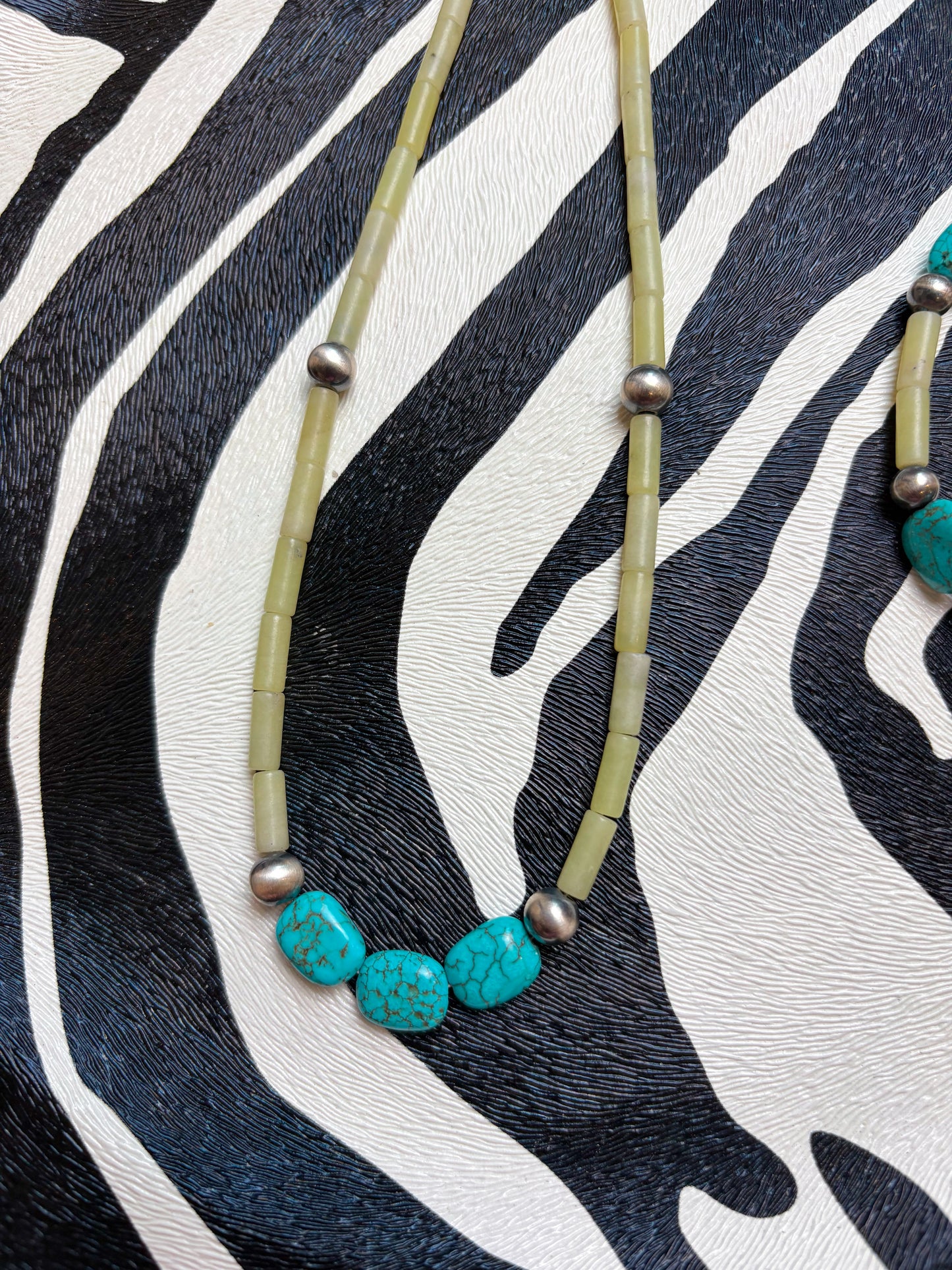 Jade & Turq Necklace - 16"