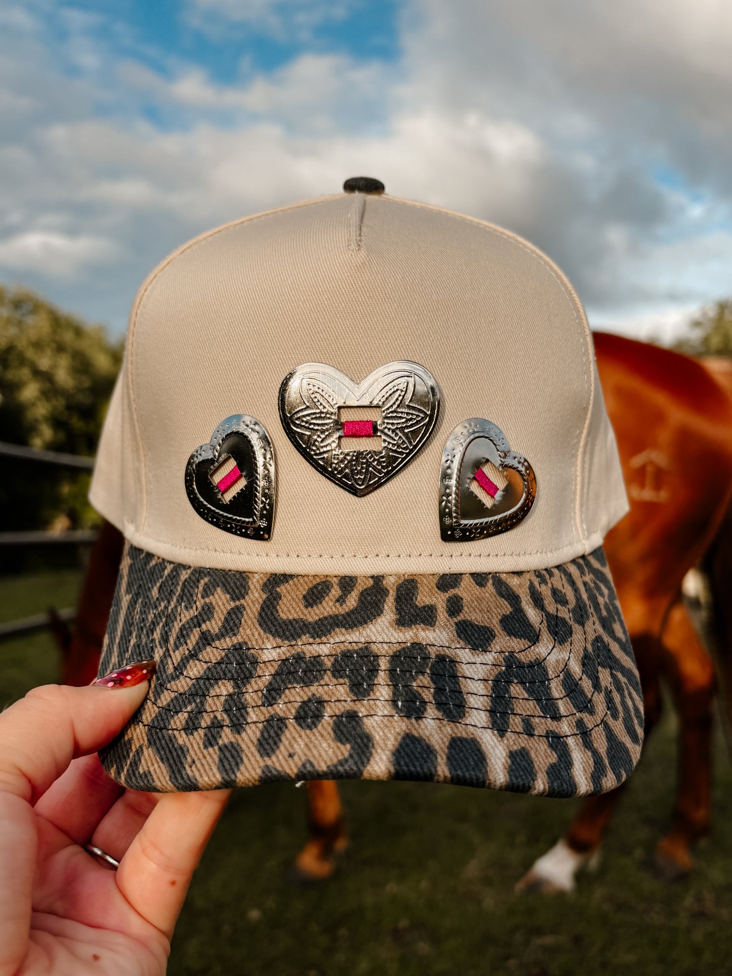 #25 Leopard Heart Hat