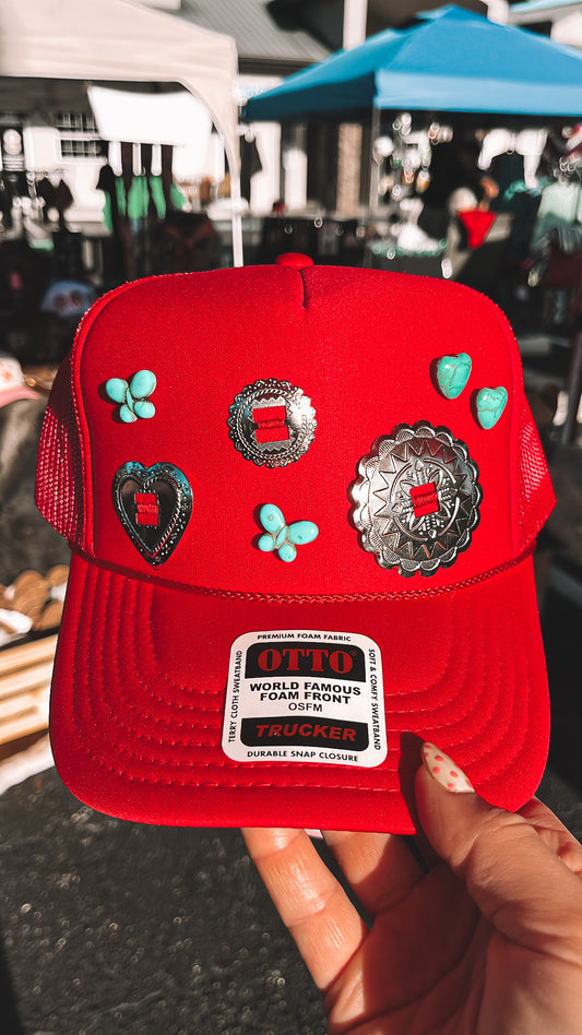 #5 Red Concho Hat