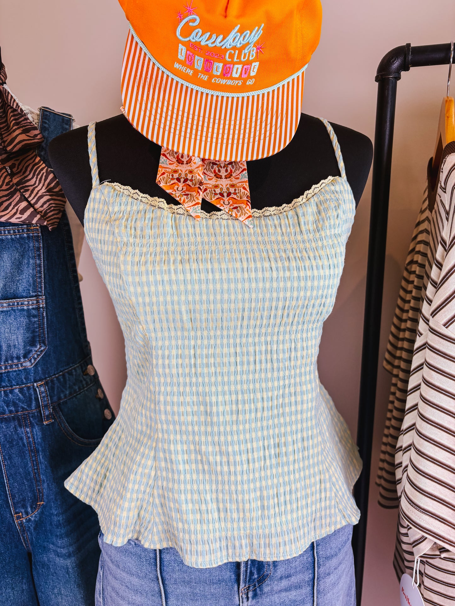 The Gingham Peplum Top