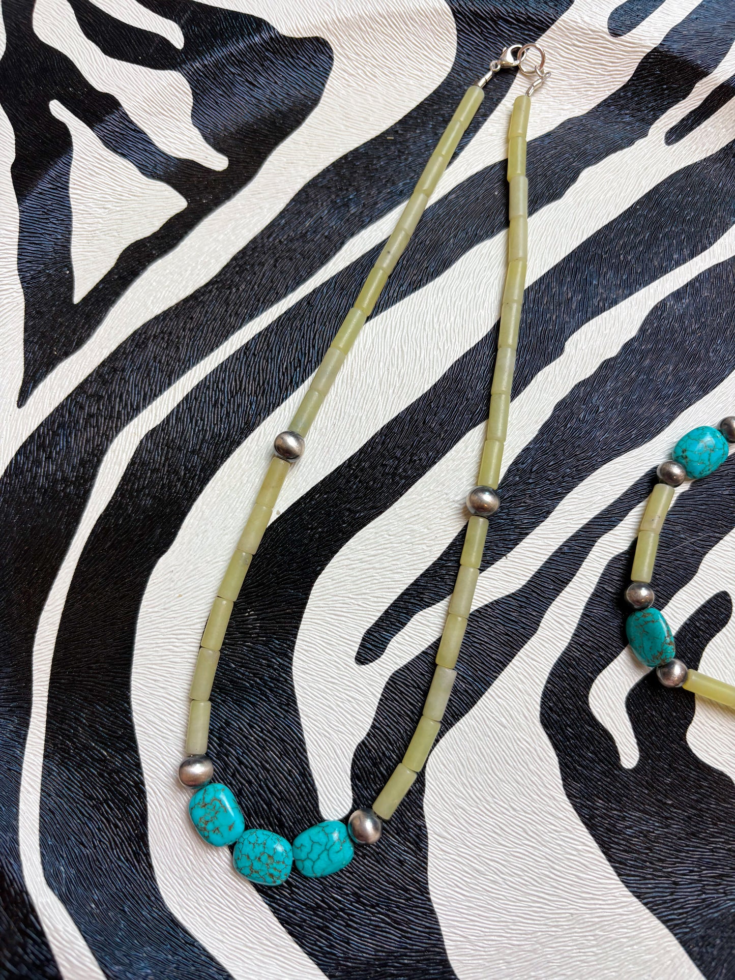 Jade & Turq Necklace - 16"