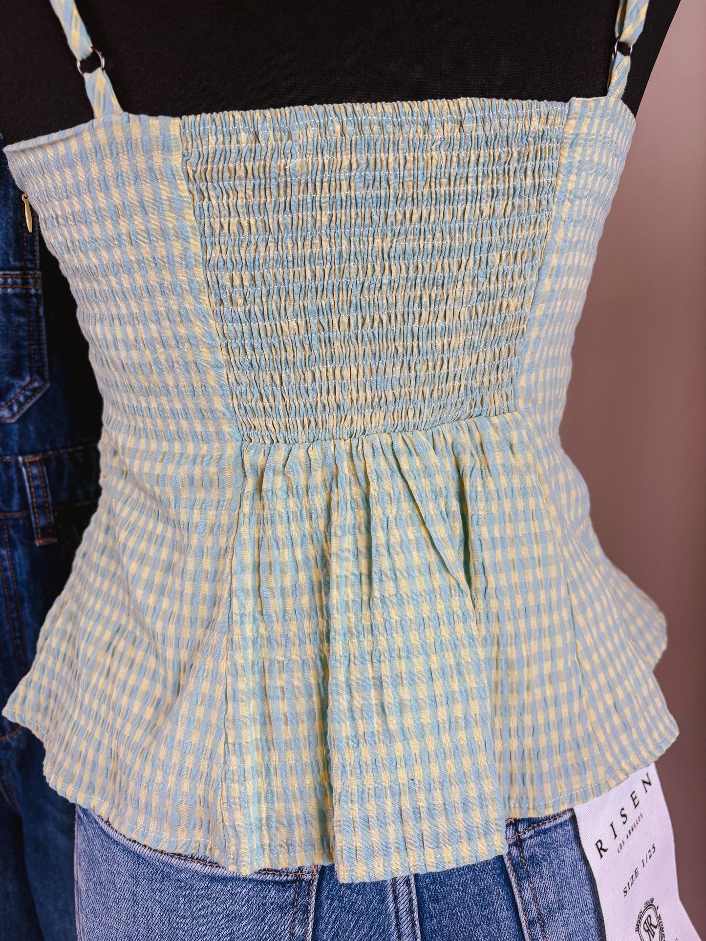 The Gingham Peplum Top