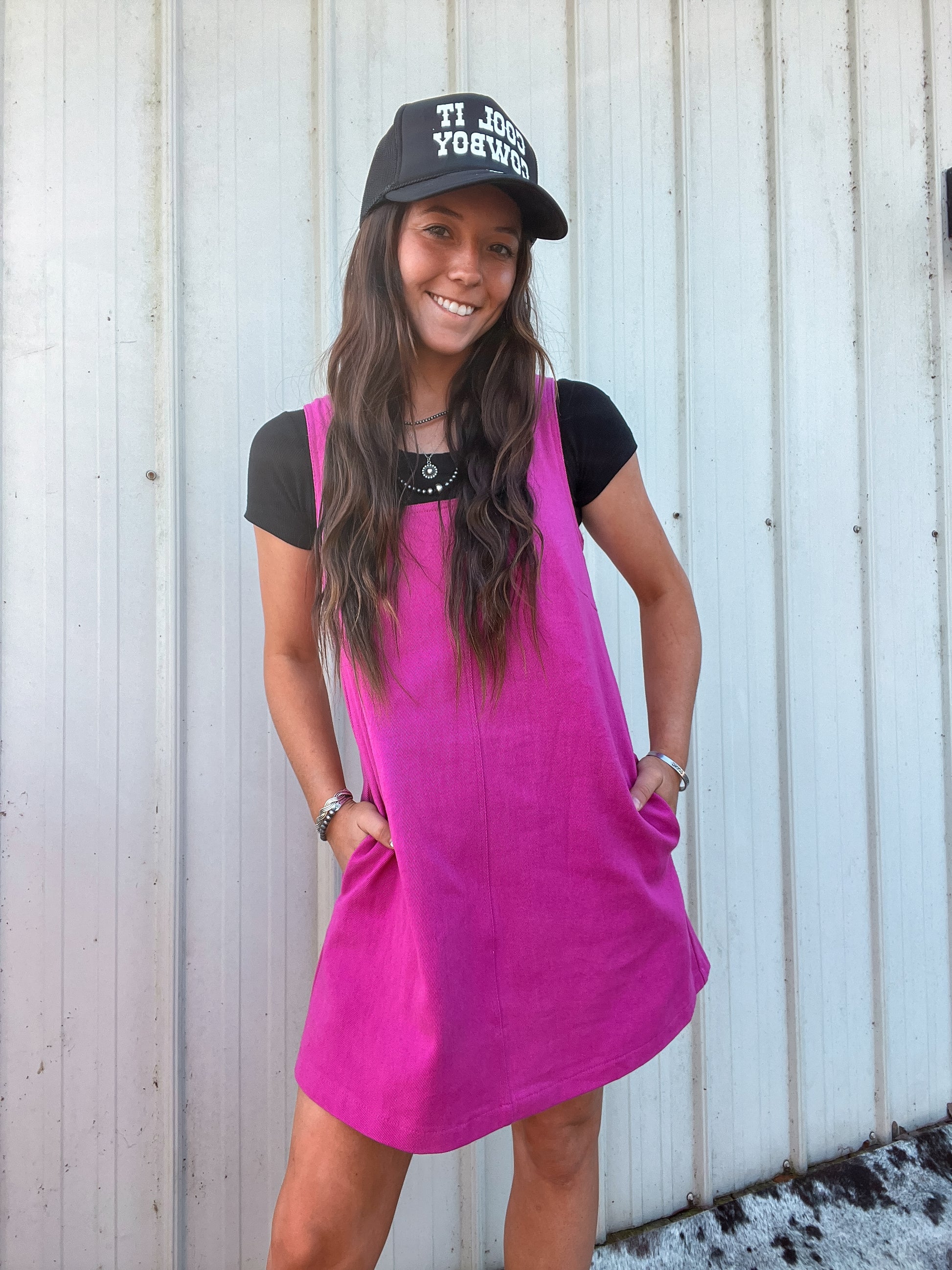 The Pink Denim Dress – The Catty Cowgirl The Pink Denim Dress – The Catty Cowgirl
