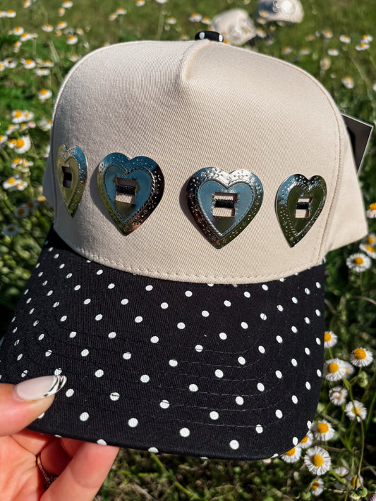 #33 Polka Dot & Hearts Hat