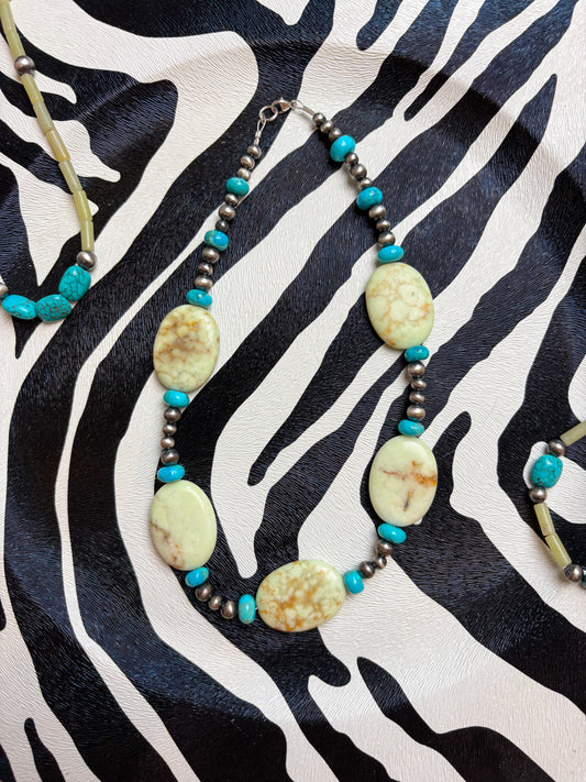 Lemon Turquoise Necklace - 16.5"