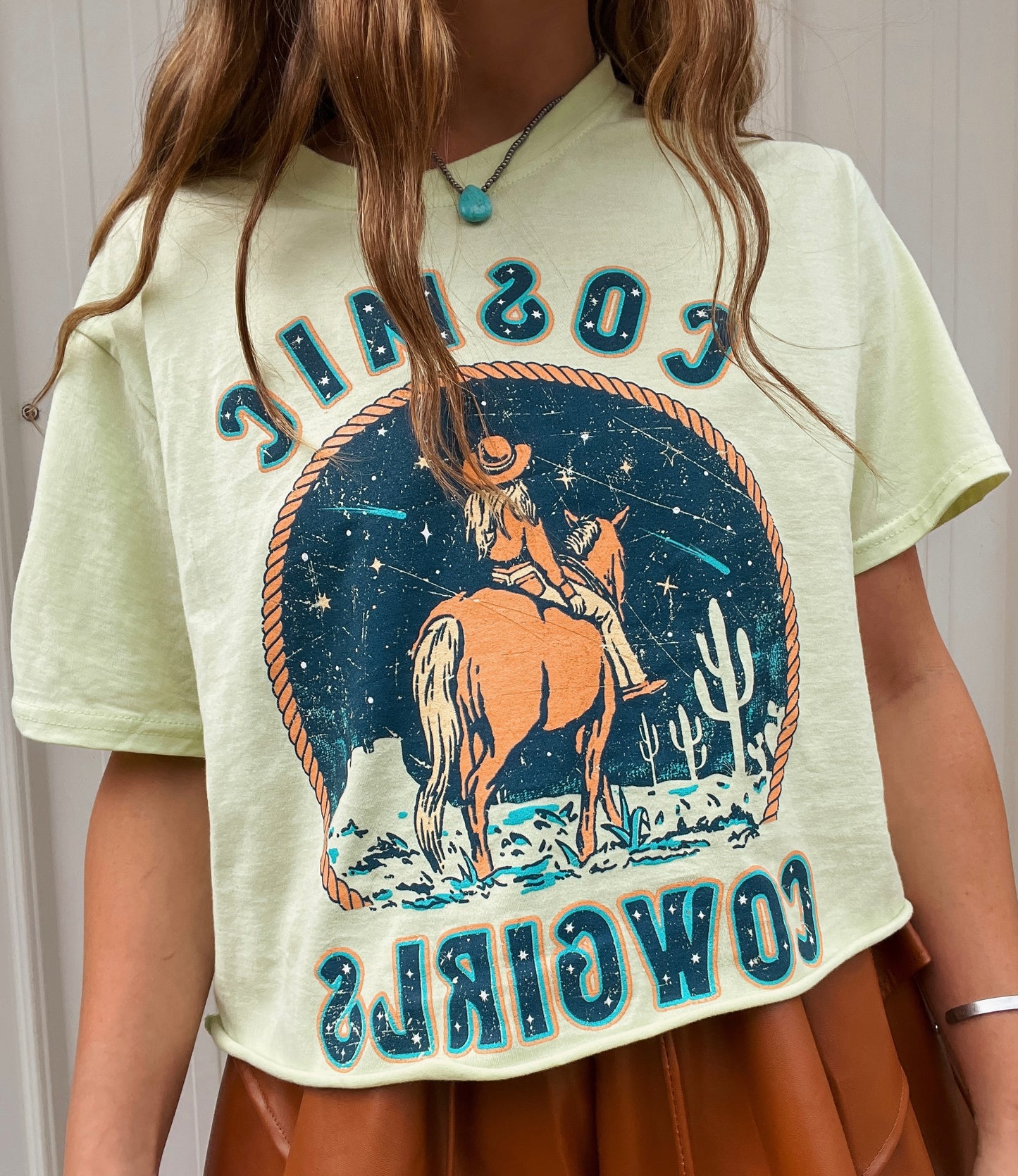 The Cosmic Cowgirl Cropped Tee