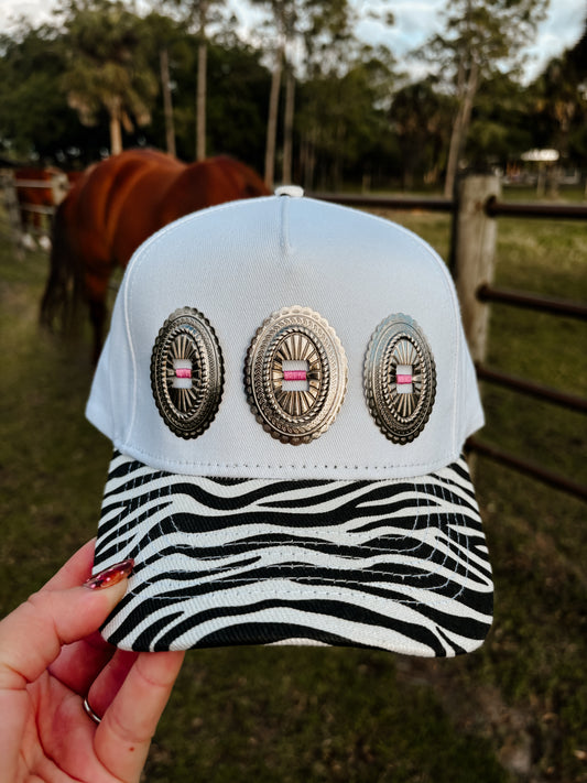 #28 Zebra Concho Hat