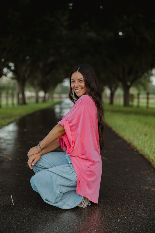 The Pink Studded Tee