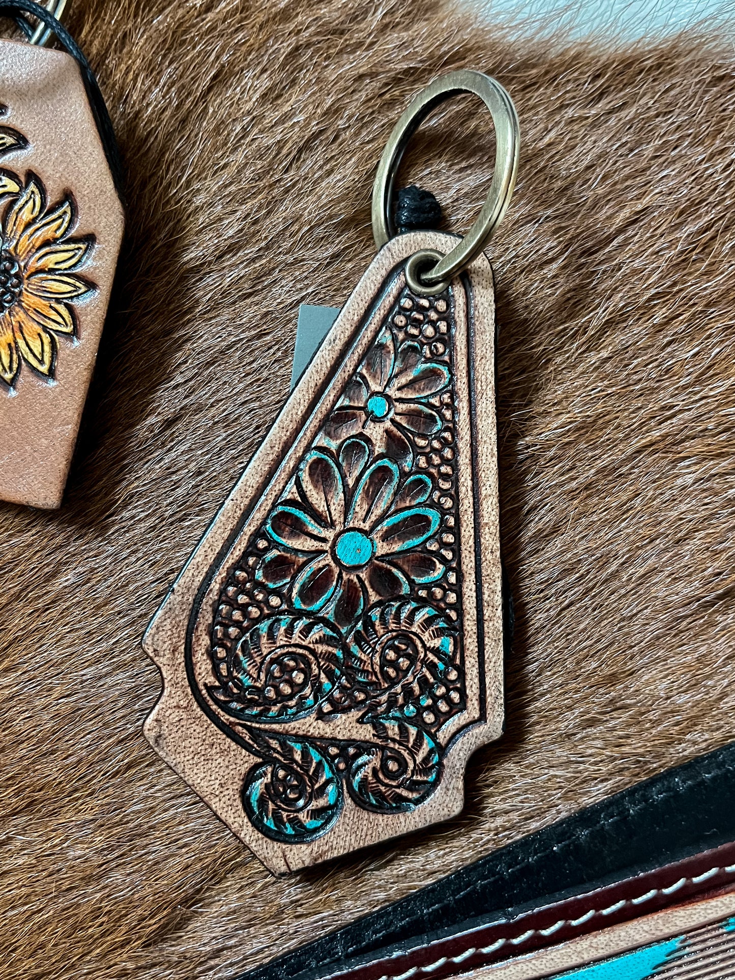 The Tooled Leather Keychains
