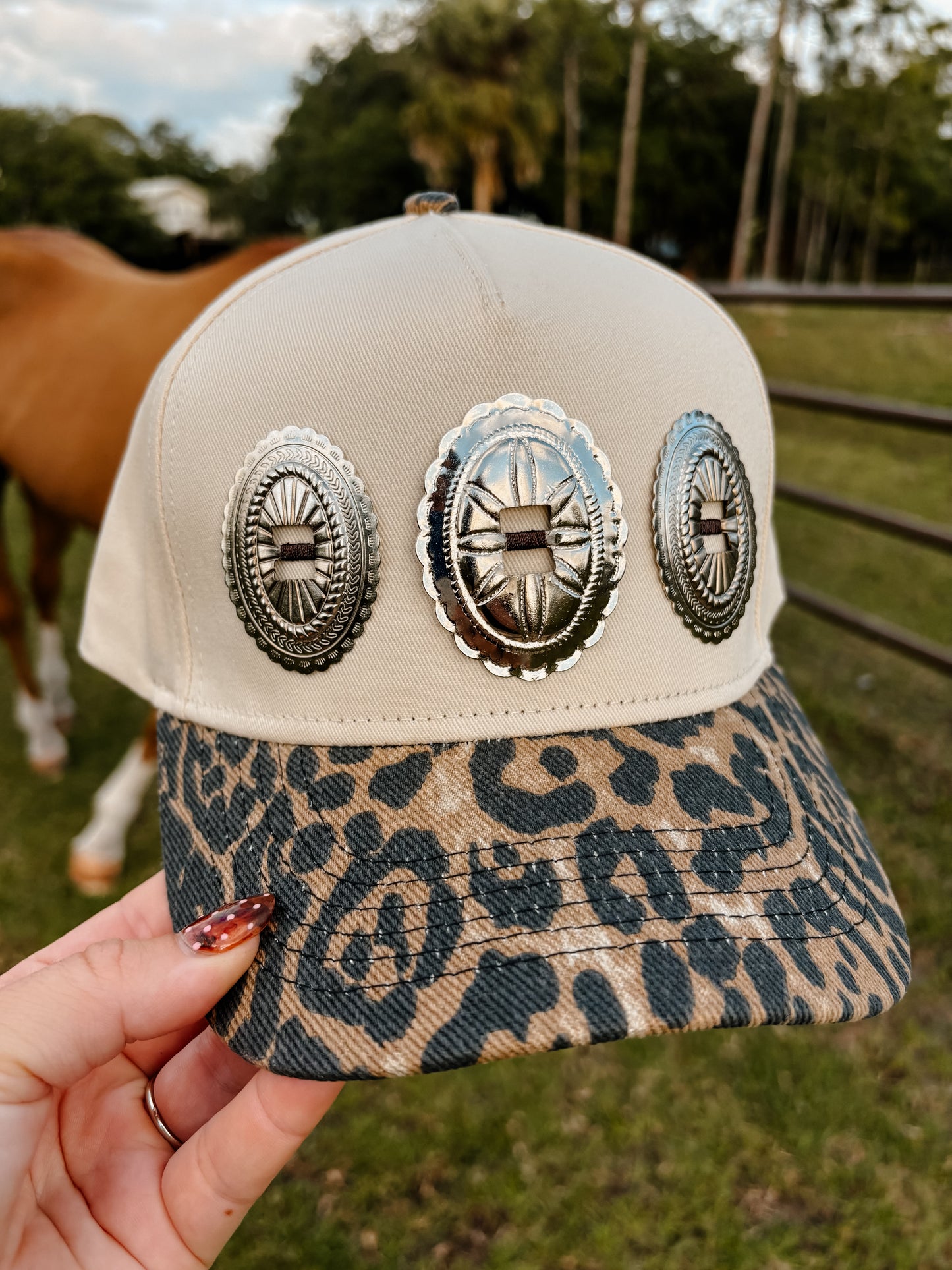 #27 Leopard Concho Hat