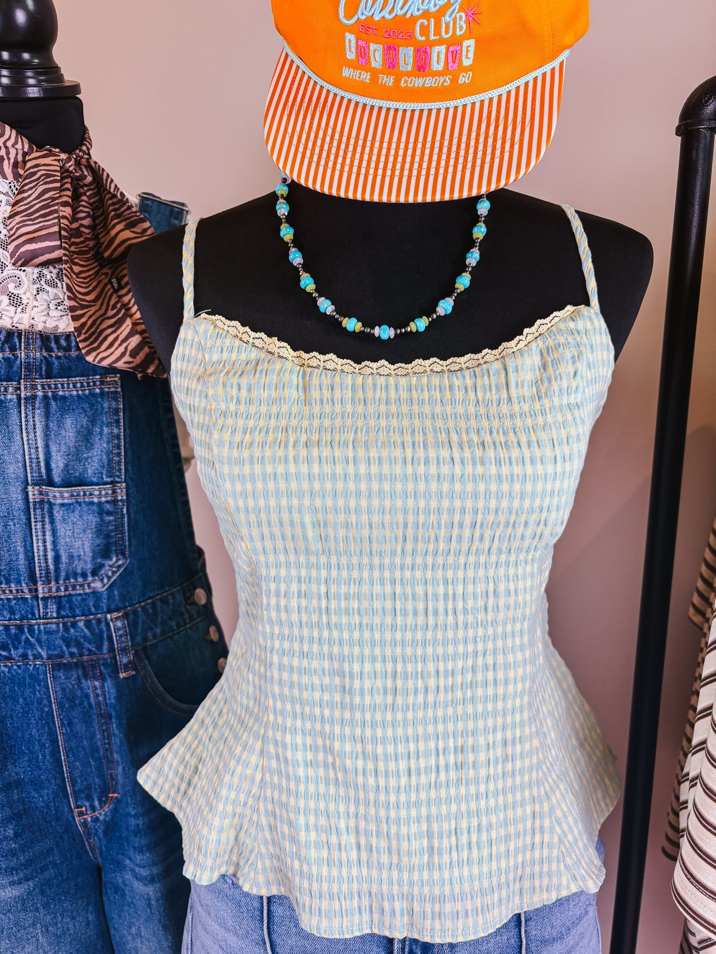 The Gingham Peplum Top