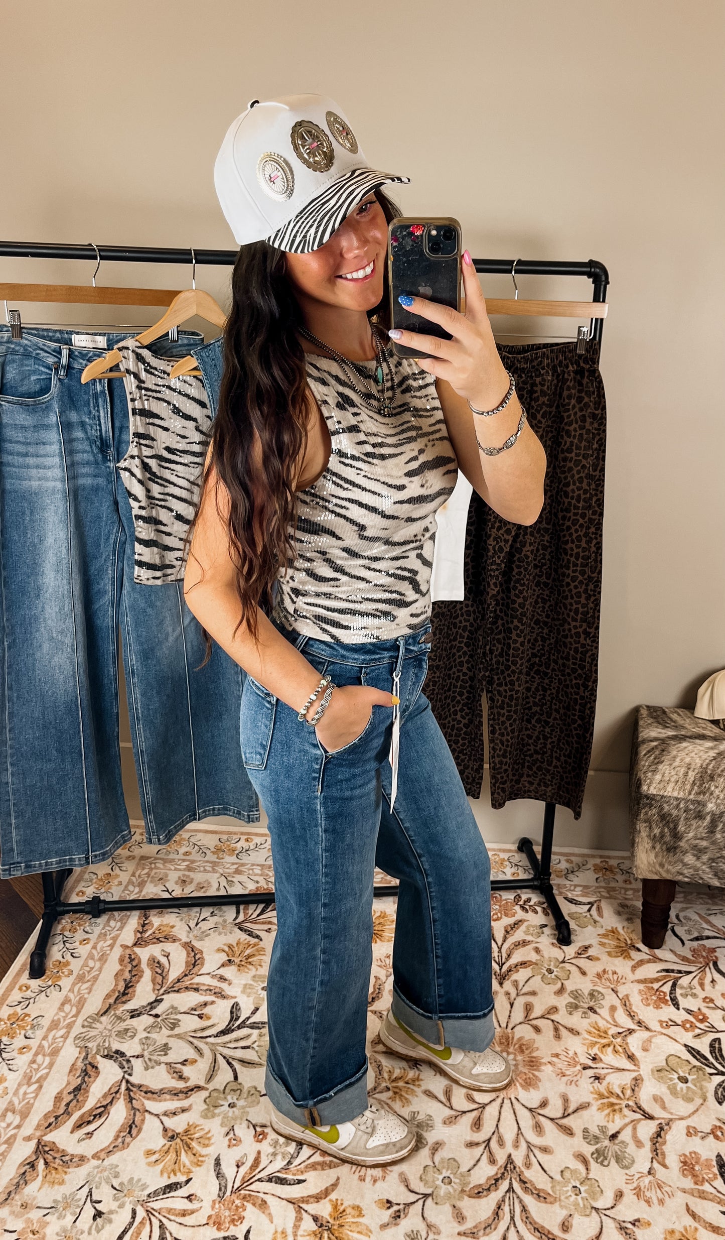 The Zebra Sequin Tank