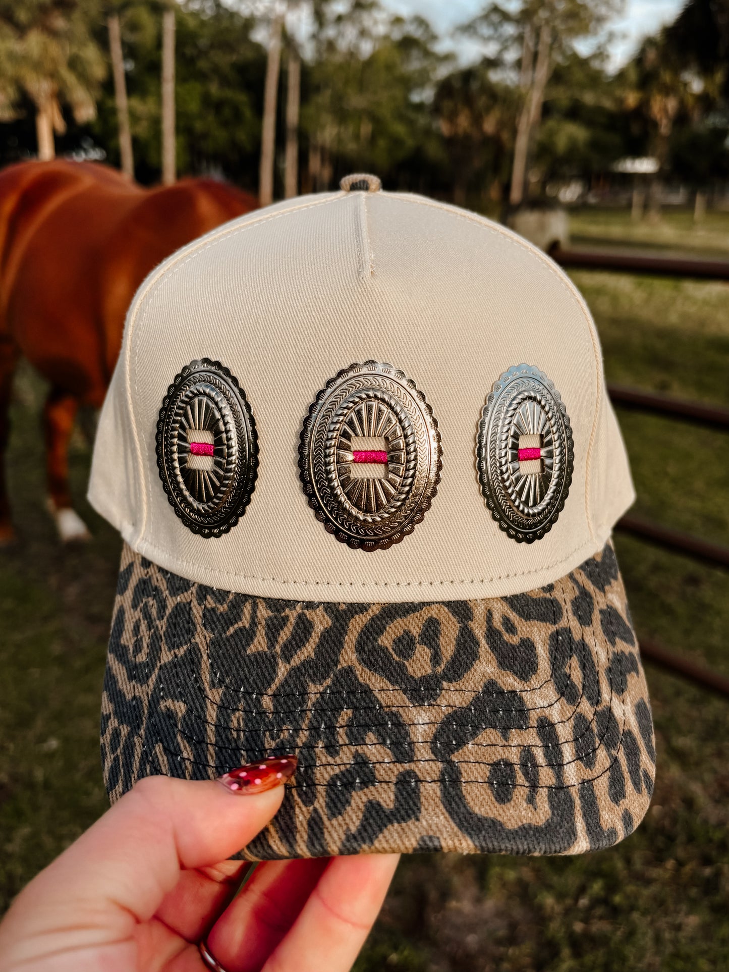 #26 Leopard Concho Hat