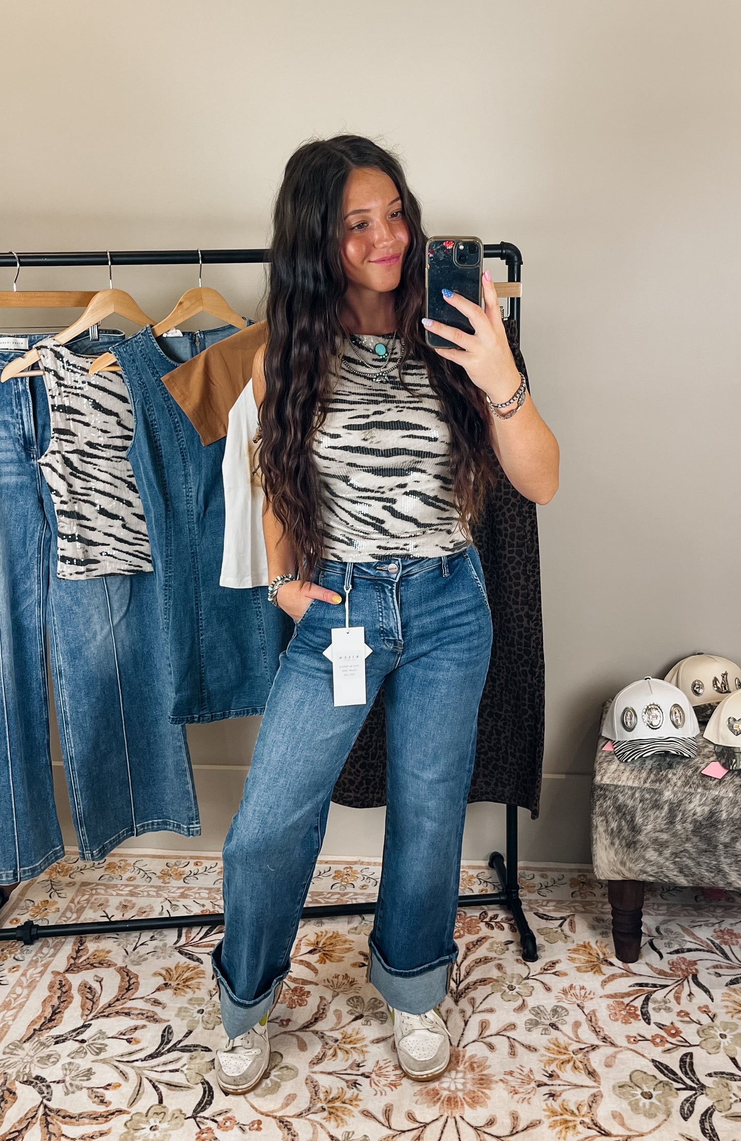 The Zebra Sequin Tank