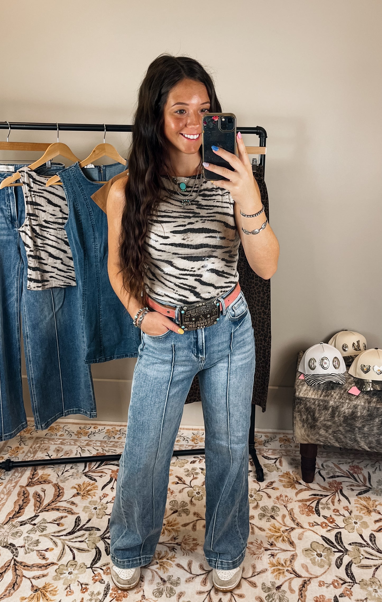 The Zebra Sequin Tank