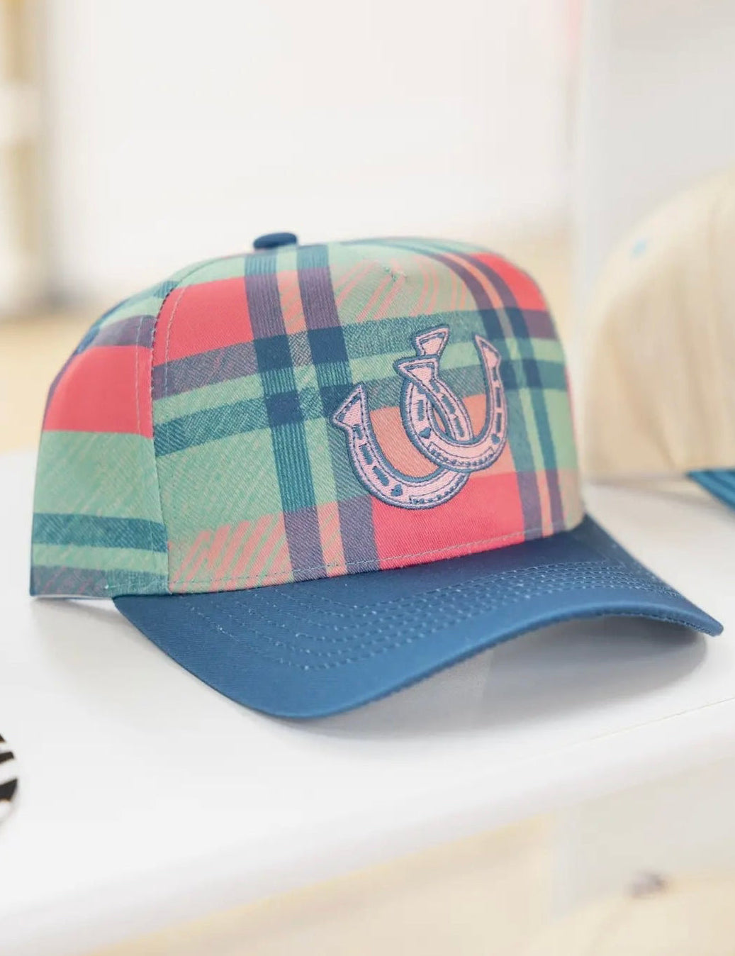Plaid Horseshoe Hat