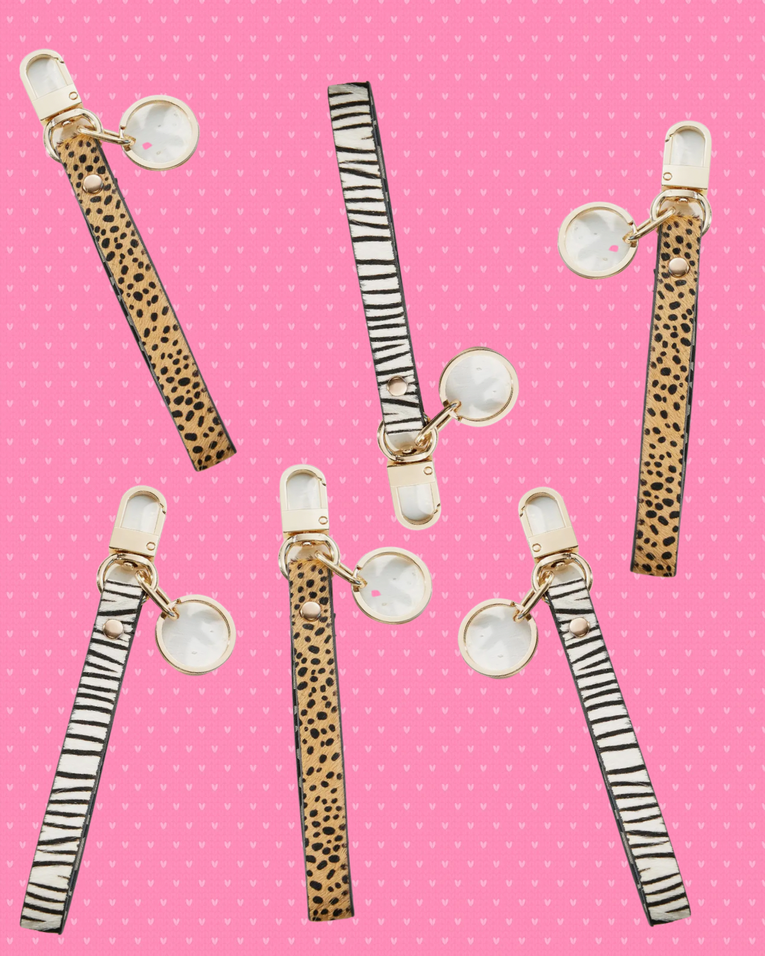 Animal Print Wristlet Keychains