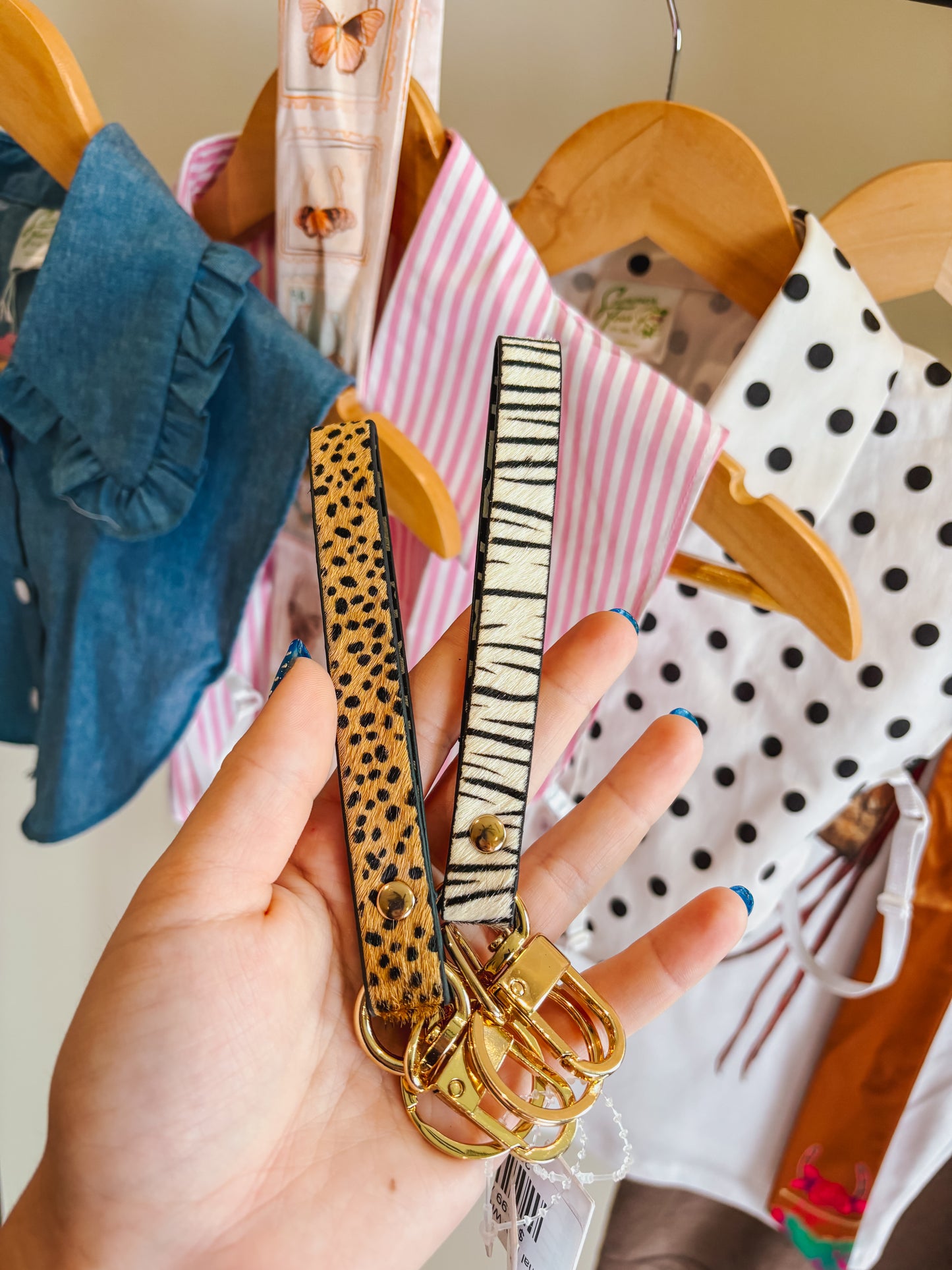 Animal Print Wristlet Keychains