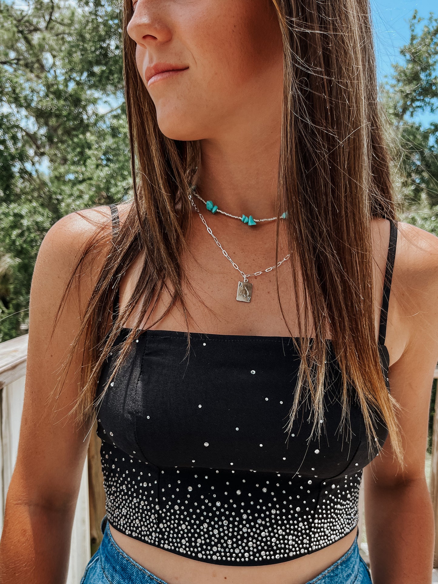 The Turquoise and Beads Choker