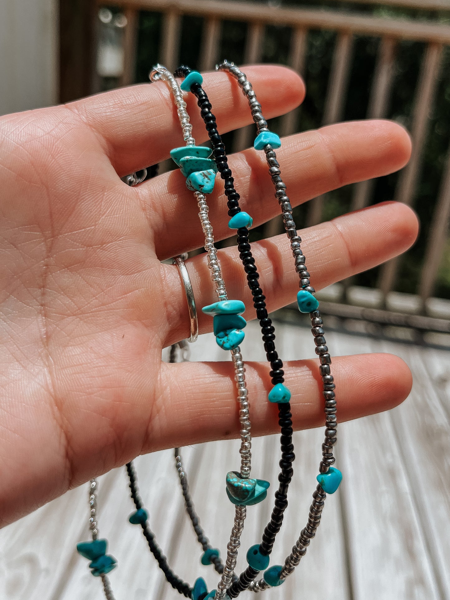 The Turquoise and Beads Choker