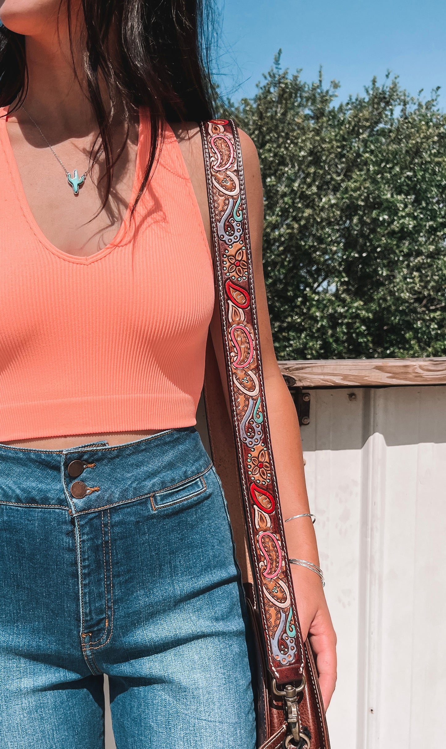 The Pop of Paisley Purse Strap