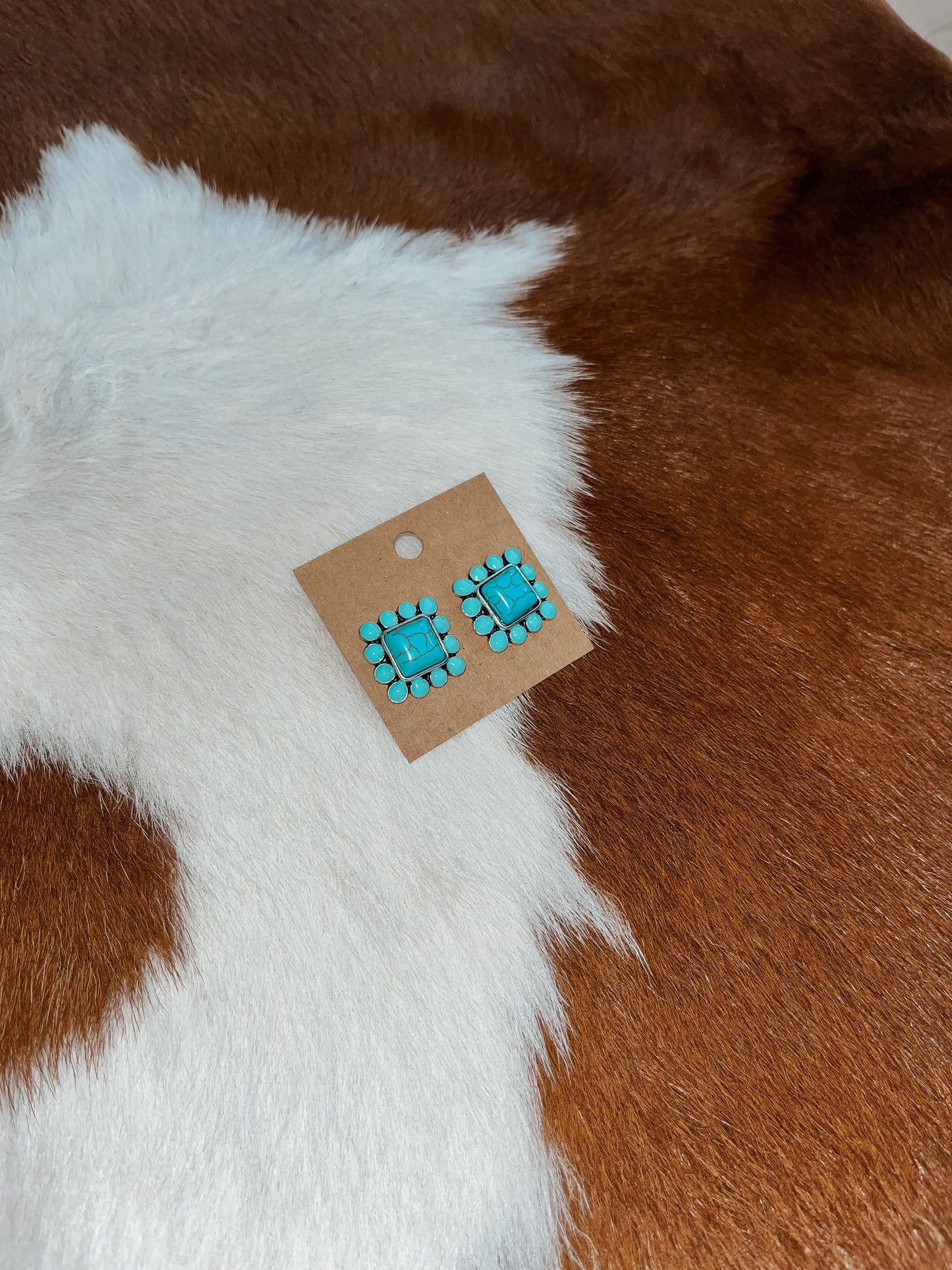 The Turquoise Square Earrings