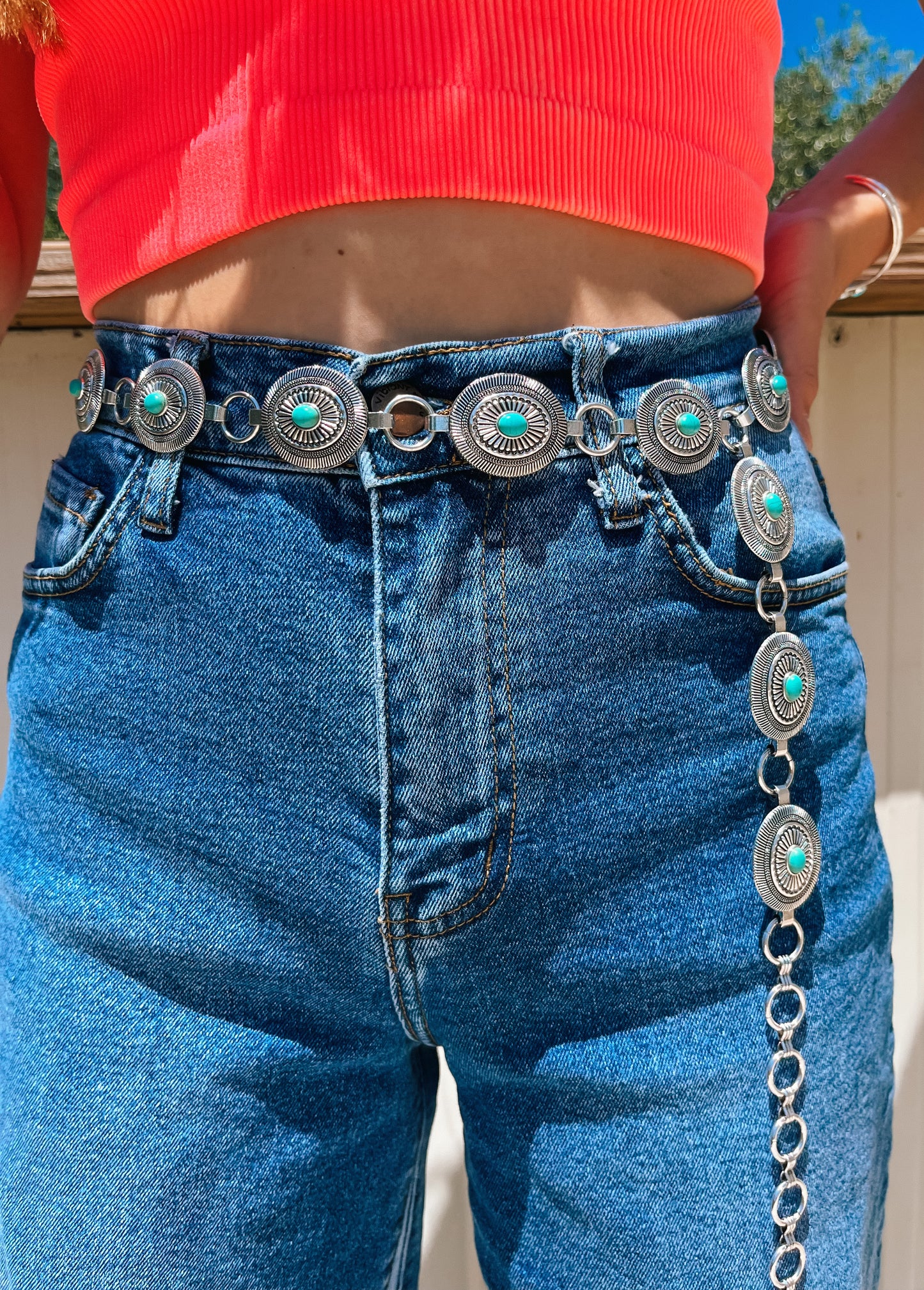 The Stone Studded Concho Belt